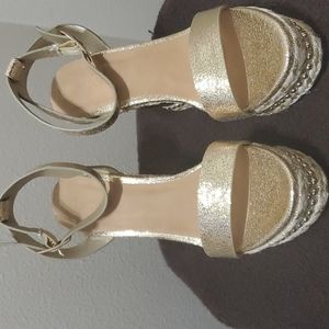 Bamboo wedges sandals size 8